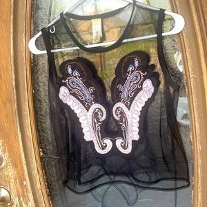 NOA USA Sheer  Top! SZ LG